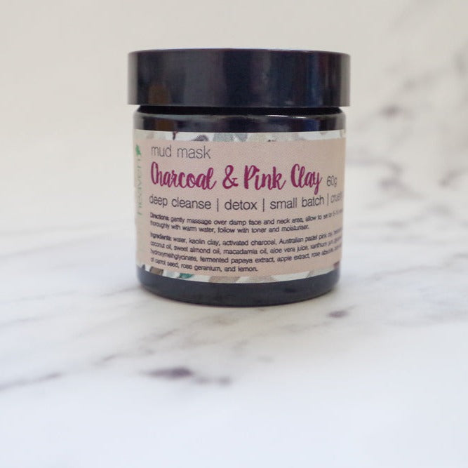 Charcoal & Pink Clay Mud Mask